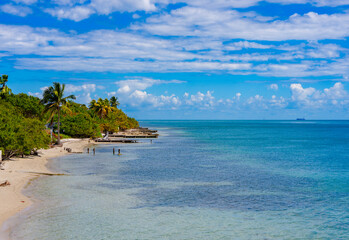 Tropical beach looks like Bahamas with clear water