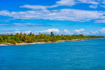 Tropical beach looks like Bahamas with clear water