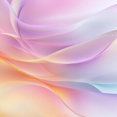 Fototapeta premium Soft, flowing pastel waves blend harmoniously in a dreamy abstract composition of light and color