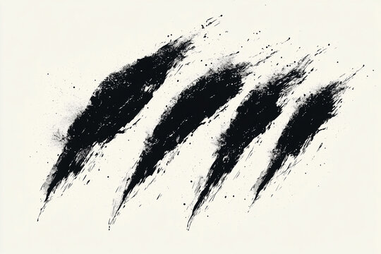 Claws scratches easy editable vector illustration