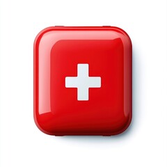 Fototapeta premium First Aid Kit on White Background