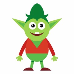 funny cartoon zombie illustration on white background