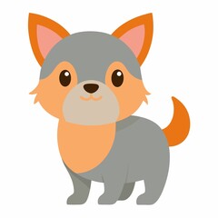 Colorful cat illustration on white background