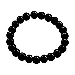 Obraz premium Beaded Bracelet silhouette vector