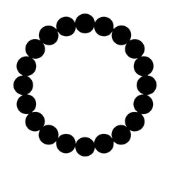 Obraz premium Beaded Bracelet silhouette vector