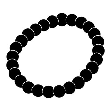 black beaded bracelet simple design clip art preview