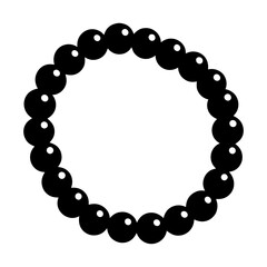 Beaded Bracelet silhouette vector