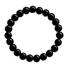 Obraz premium Beaded Bracelet silhouette vector