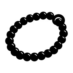 Beaded Bracelet silhouette vector