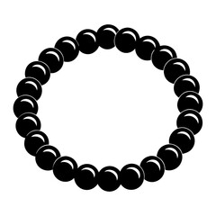 Obraz premium Beaded Bracelet silhouette vector