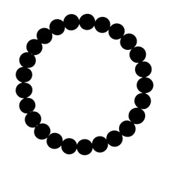 Beaded Bracelet silhouette vector