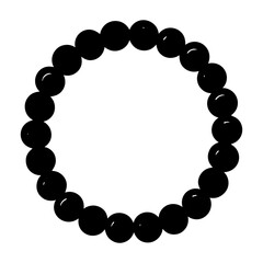 Obraz premium Beaded Bracelet silhouette vector