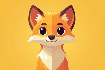 Obraz premium Digital illustration of a cartoon fox with large pixelated eyes in NFT art style
