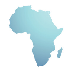 Map of Africa, sign silhouette. World Map Globe. Vector Illustration isolated on white background. African continent.