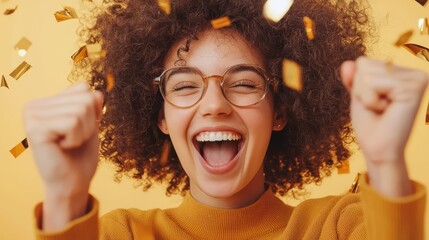 Excited Homeowners Celebrating New House Amid Confetti Chaos