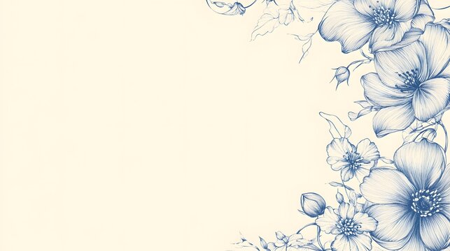 Floral Border Design for Mother's Day Invitations