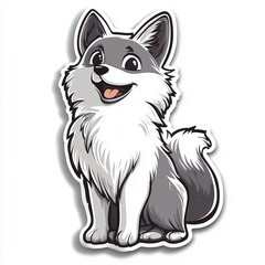 Vector Illustration of a Stylized Wolf on a White Background