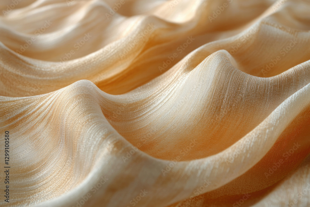 Poster soft, flowing beige fabric with subtle texture and elegant drape.