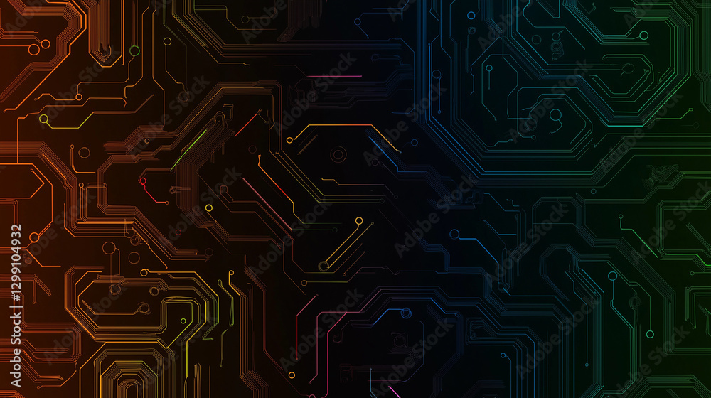 Poster a beauty futuristic abstract background in a high-tech style. shining lines and patterns resembling 