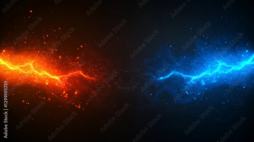Poster a beauty futuristic abstract background in a high-tech style. shining lines and patterns resembling 