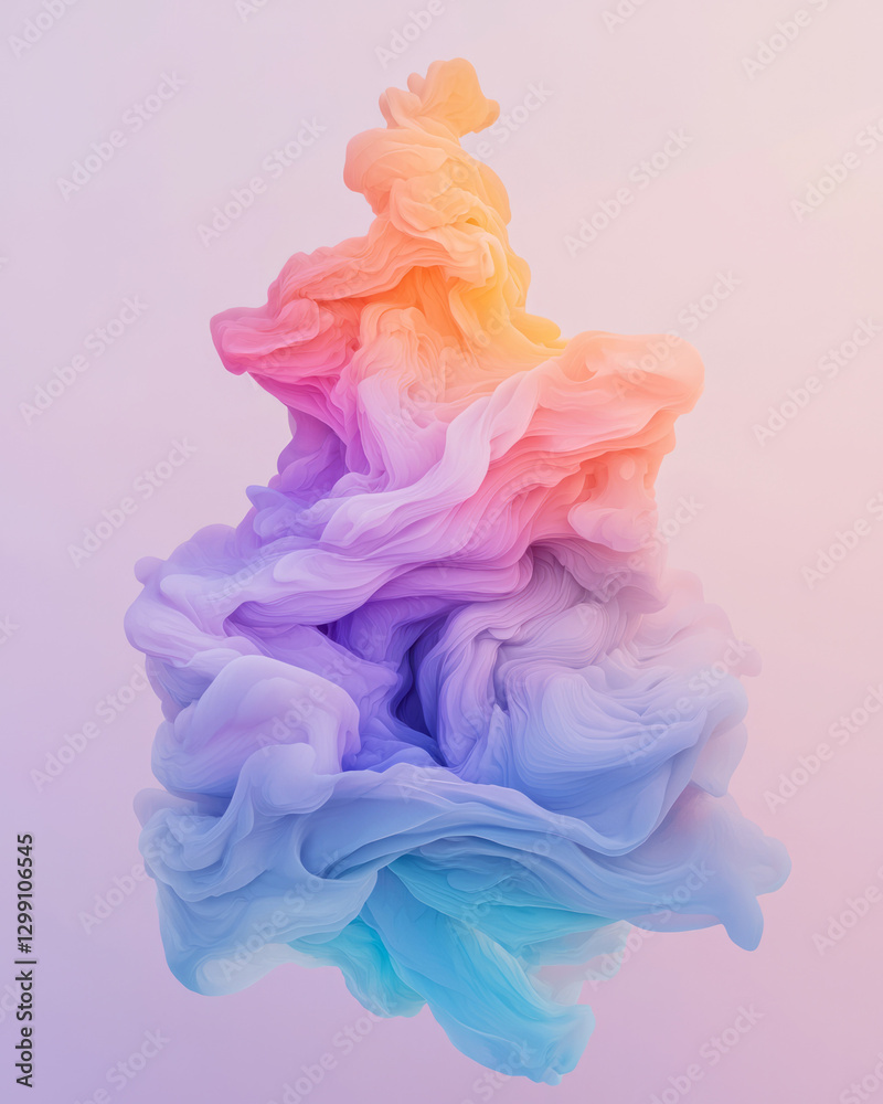 Poster energetic swirl of thick color blobs merging into each other, intense highlights, cinematic