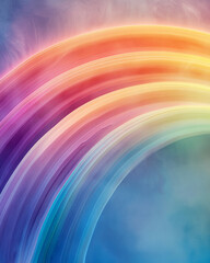 Surreal overhead perspective featuring overlapping pastel arcs merging into vibrant neon lines,