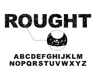 Rough vintage sans-serif font template with a bold, distressed look. Perfect for retro branding, posters, apparel, and more. Fully scalable vector format for high-quality design projects.