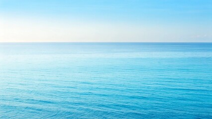 Obraz premium blue calm sea and blue sky, minimal background