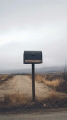 A solitary, empty mailbox, reflecting communication breakdowns digital