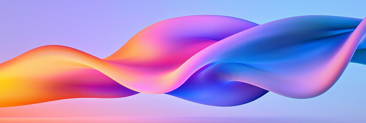 Obraz premium Arcs weaving in fractal-like patterns, each line shifting from pink to blue, crisp line definition,