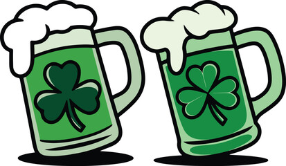 Fototapeta premium ST. PATRICK'S DAY BEER MUG VECTOR