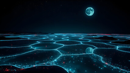 blue planet with space