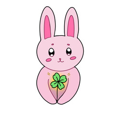 easter bunny with easter egg