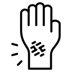 Abrasion icon line vector illustration