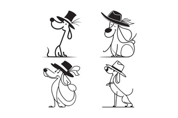 Cute Cartoon Dog Illustration Adorable Pet Drawing for Kids and Designs