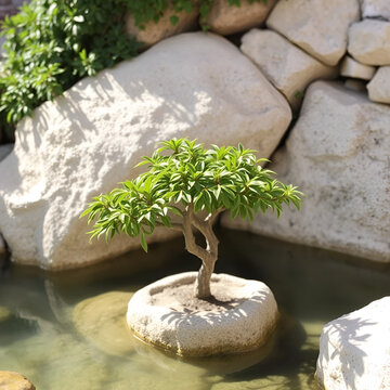La pianta del Papiro che cresce nella fonte Aretusa sull'isola di Ortigia a Siracusa.