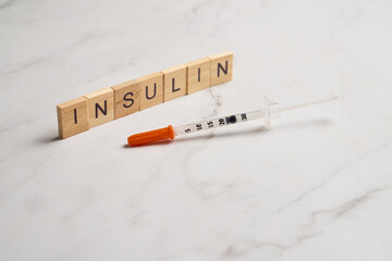 Close-up of Insulin Injection. Diabetes Medication