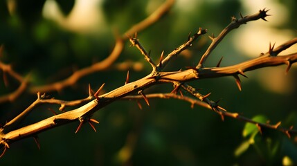 Close-up Thorny Branch Nature Photography