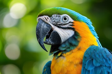 Fototapeta premium Blue-and-gold Macaw Portrait