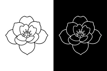 Buttercup flower icon vector on White Background ,Vector Art Illustration on white background.