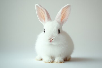 Obraz premium Adorable White Baby Rabbit