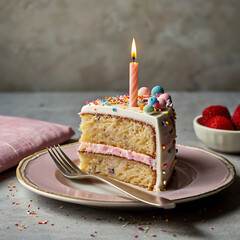 Festive Funfetti Cake with Vibrant Sprinkles and Fluffy Vanilla Cream Frosting