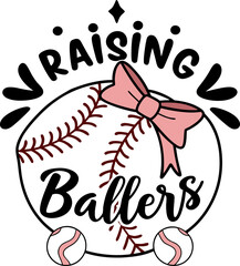 Baseball Coquette Bow Tshirt Design