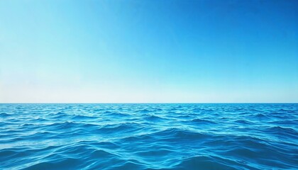 Obraz premium Serene ocean view under a clear blue sky symbolizing peace and infinity