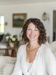 Confident Creative Professional Posing in Bright, Cozy Setting