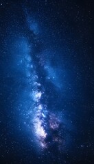 A Beautiful Dark Blue Night Sky Showing The Milky Way