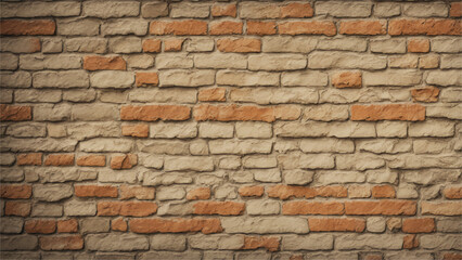 Naklejka premium Old brick wall. Abstract vintage retro brick wall pattern texture background. 