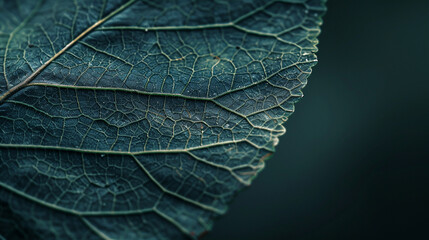 Fototapeta premium A high resolution macro of a leaf's luminous veins.