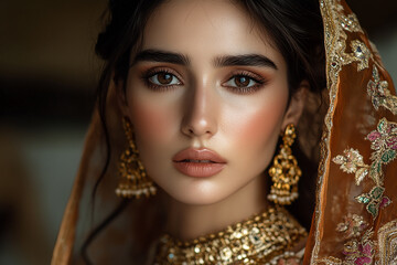 Middle Eastern Arab beauty close-up