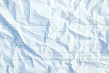 Obraz premium White crumpled paper texture background with grid lines for design, vector illustration. White crinkled notebook sheet pattern for artwork and graphic art background. High resolution, highly detailed,